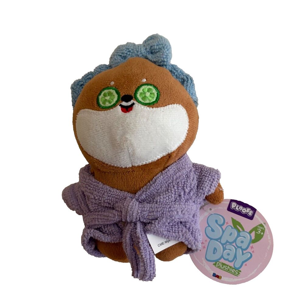 Ploofs Spa Day Plush Toy Stuffed Animal 6" NWT
